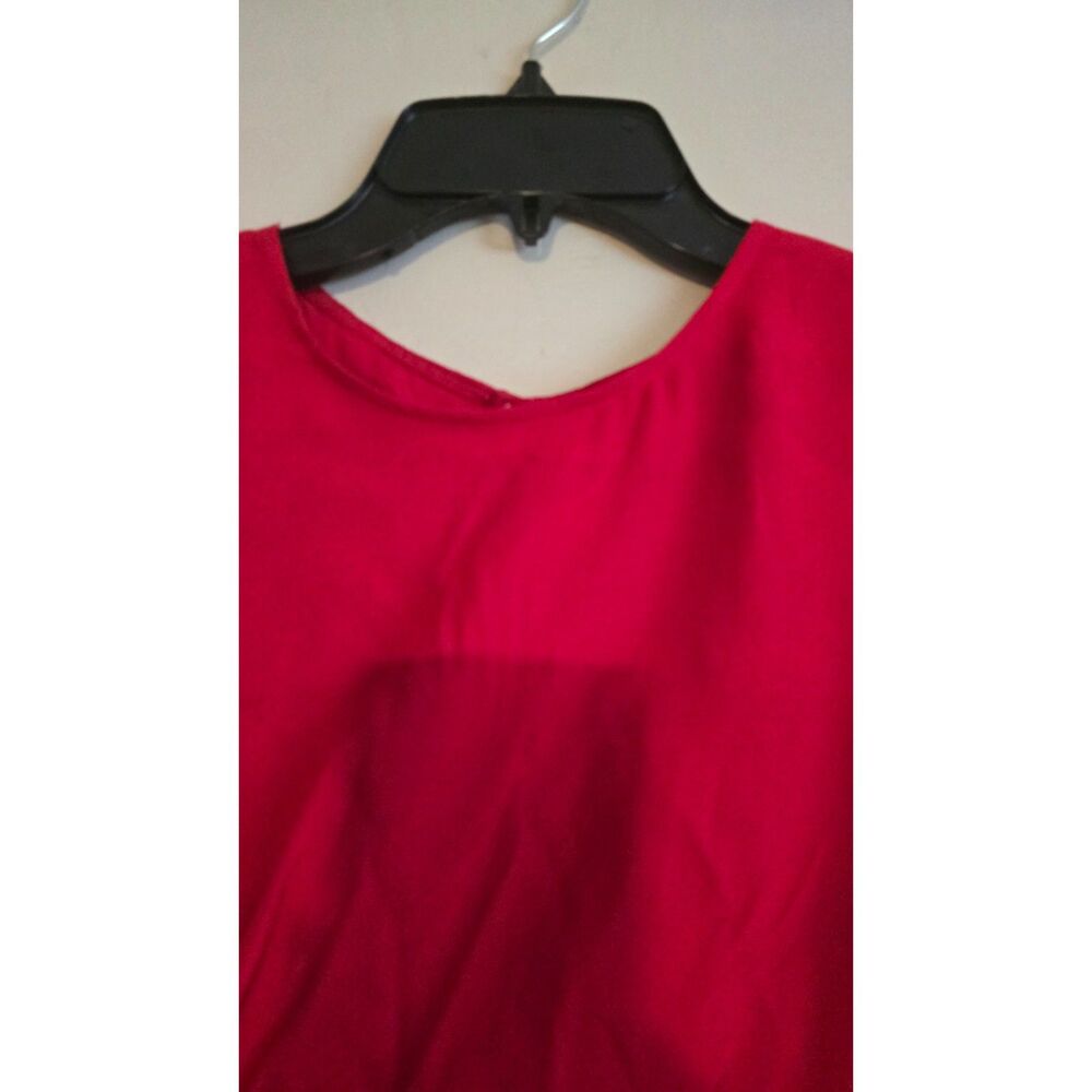 Reformation Frasier Dress in Cherry Red NWT Size 10P - Picture 8 of 12